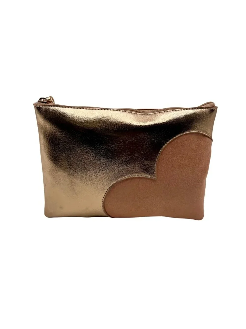 Lauren Conrad Metallic Pink Faux Leather Wristlet